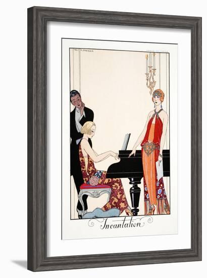 Incantation, from 'Falbalas and Fanfreluches, Almanach des Modes Présentes,-Georges Barbier-Framed Giclee Print