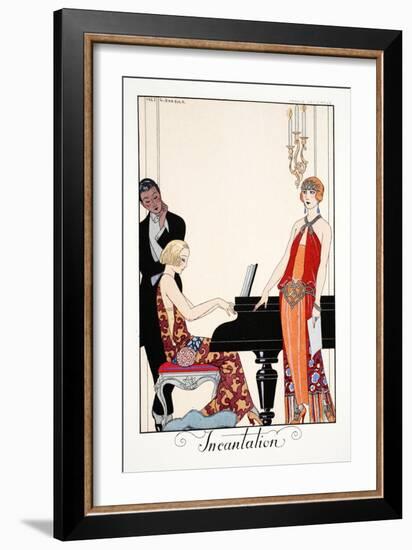 Incantation, from 'Falbalas and Fanfreluches, Almanach des Modes Présentes,-Georges Barbier-Framed Giclee Print