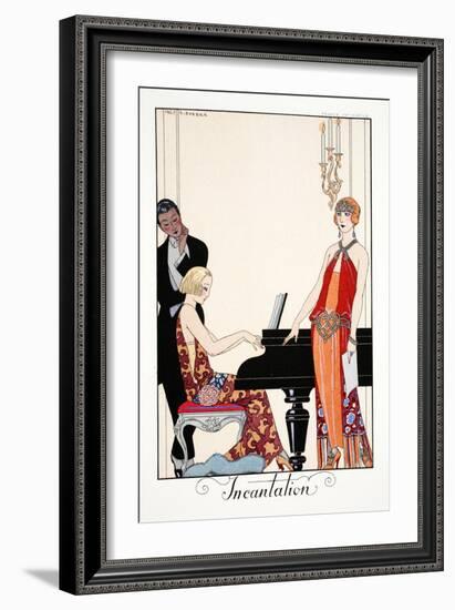 Incantation, from 'Falbalas and Fanfreluches, Almanach des Modes Présentes,-Georges Barbier-Framed Giclee Print