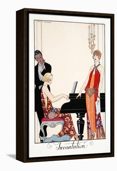 Incantation, from 'Falbalas and Fanfreluches, Almanach des Modes Présentes,-Georges Barbier-Framed Premier Image Canvas