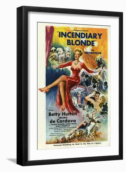 Incendiary Blonde, Betty Hutton, Arturo de C—rdova Cordova, 1945, USA-null-Framed Giclee Print