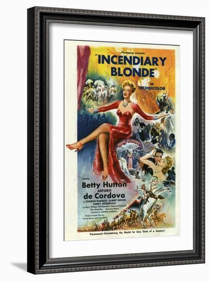 Incendiary Blonde, Betty Hutton, Arturo de C—rdova Cordova, 1945, USA-null-Framed Giclee Print