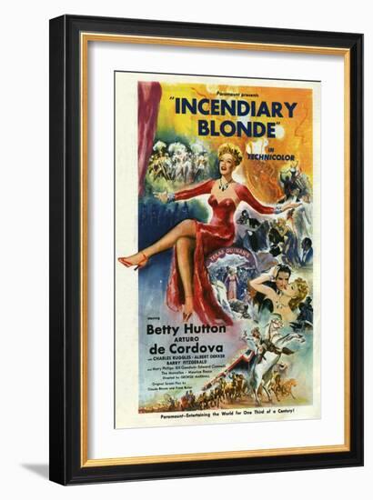 Incendiary Blonde, Betty Hutton, Arturo de C—rdova Cordova, 1945, USA-null-Framed Giclee Print