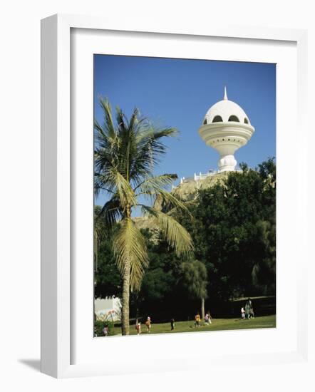 Incense Burner Lookout Tower, Built to Celebrate Oman's 20th National Day, Riyam Park, Muscat, Oman-Ken Gillham-Framed Photographic Print