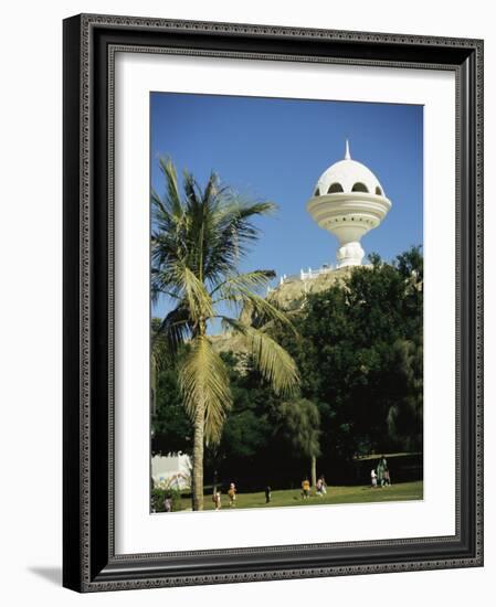 Incense Burner Lookout Tower, Built to Celebrate Oman's 20th National Day, Riyam Park, Muscat, Oman-Ken Gillham-Framed Photographic Print
