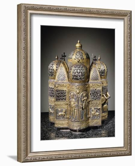 Incense Burners and Reliquary in Shape of Domed Building, Filigreed-null-Framed Giclee Print