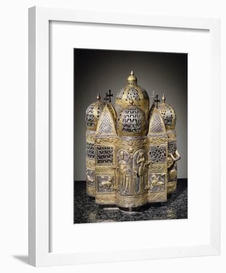Incense Burners and Reliquary in Shape of Domed Building, Filigreed-null-Framed Giclee Print