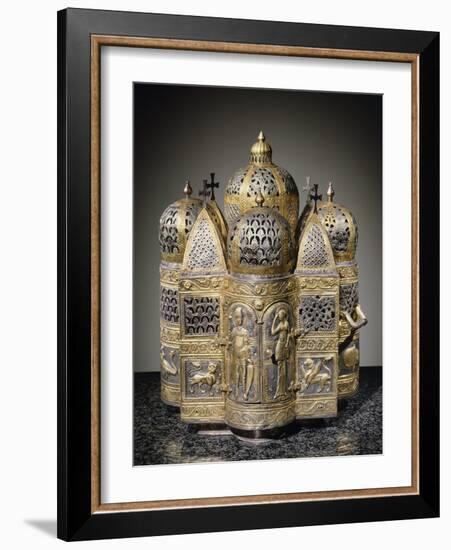 Incense Burners and Reliquary in Shape of Domed Building, Filigreed-null-Framed Giclee Print