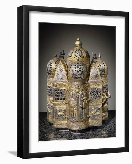 Incense Burners and Reliquary in Shape of Domed Building, Filigreed-null-Framed Giclee Print