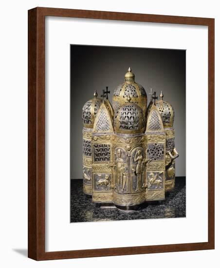 Incense Burners and Reliquary in Shape of Domed Building, Filigreed-null-Framed Giclee Print