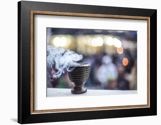 Incense burning at a Hindu temple in New Delhi, India, Asia-Matthew Williams-Ellis-Framed Photographic Print