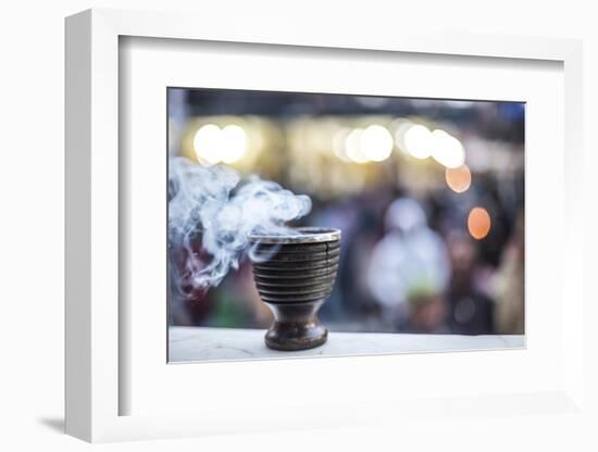 Incense burning at a Hindu temple in New Delhi, India, Asia-Matthew Williams-Ellis-Framed Photographic Print