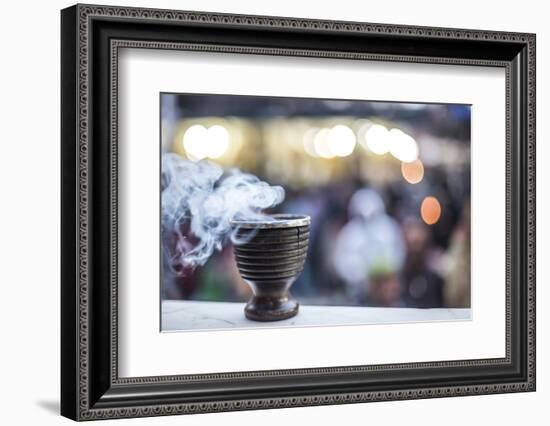 Incense burning at a Hindu temple in New Delhi, India, Asia-Matthew Williams-Ellis-Framed Photographic Print