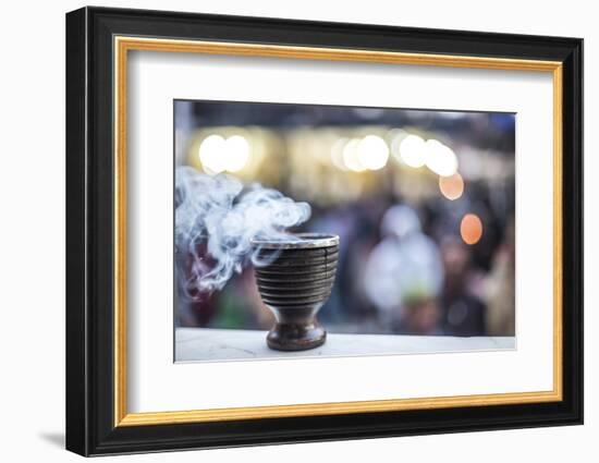 Incense burning at a Hindu temple in New Delhi, India, Asia-Matthew Williams-Ellis-Framed Photographic Print