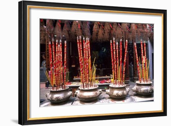 Incense, Quan Am Pagoda-Bruno Morandi-Framed Photographic Print