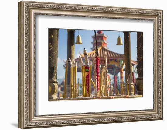 Incense Sticks at Ten Thousand Buddhas Monastery, Shatin, New Territories, Hong Kong, China, Asia-Ian Trower-Framed Photographic Print