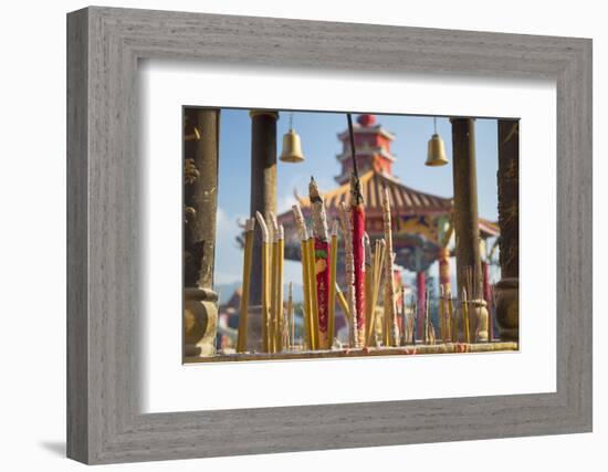 Incense Sticks at Ten Thousand Buddhas Monastery, Shatin, New Territories, Hong Kong, China, Asia-Ian Trower-Framed Photographic Print