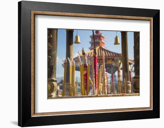 Incense Sticks at Ten Thousand Buddhas Monastery, Shatin, New Territories, Hong Kong, China, Asia-Ian Trower-Framed Photographic Print