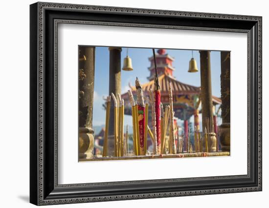 Incense Sticks at Ten Thousand Buddhas Monastery, Shatin, New Territories, Hong Kong, China, Asia-Ian Trower-Framed Photographic Print