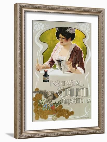 Inchiostri G. Diletti Brisighella Writing Ink Poster-null-Framed Giclee Print