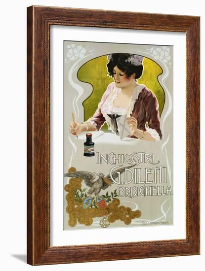 Inchiostri G. Diletti Brisighella Writing Ink Poster-null-Framed Giclee Print