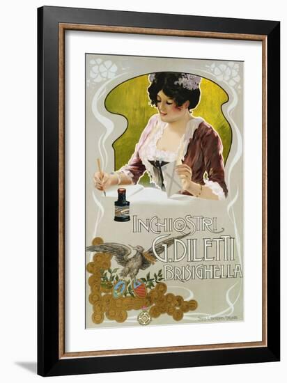 Inchiostri G. Diletti Brisighella Writing Ink Poster-null-Framed Giclee Print