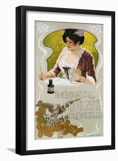 Inchiostri G. Diletti Brisighella Writing Ink Poster-null-Framed Giclee Print