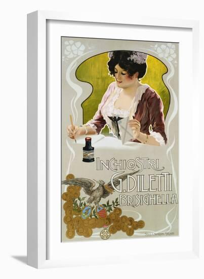 Inchiostri G. Diletti Brisighella Writing Ink Poster-null-Framed Giclee Print