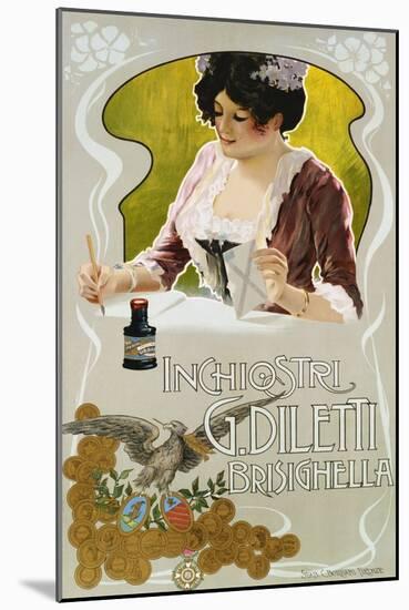 Inchiostri G. Diletti Brisighella Writing Ink Poster-null-Mounted Giclee Print