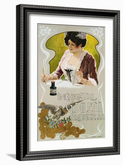 Inchiostri G. Diletti Brisighella Writing Ink Poster-null-Framed Giclee Print