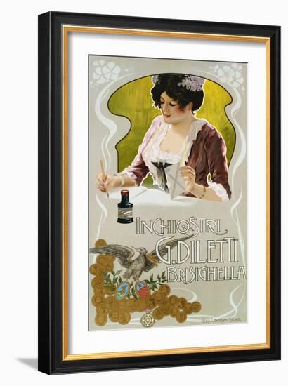 Inchiostri G. Diletti Brisighella Writing Ink Poster-null-Framed Giclee Print