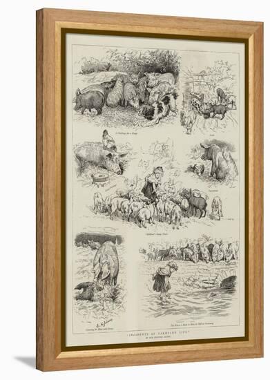 Incidents of Farmyard Life-Edward Killingworth Johnson-Framed Premier Image Canvas