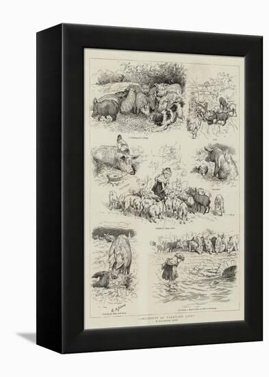 Incidents of Farmyard Life-Edward Killingworth Johnson-Framed Premier Image Canvas