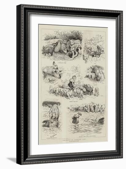 Incidents of Farmyard Life-Edward Killingworth Johnson-Framed Giclee Print