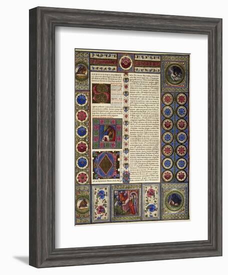 Incipit from Book of Micah, from Volume II of Bible of Borso D'Este-null-Framed Giclee Print