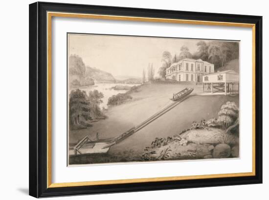 Incline Boat Carried to an Upper Canal Level, 1797-Robert Fulton-Framed Giclee Print