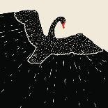 Flying Black Swan-incomible-Art Print