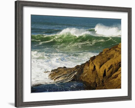 Incoming Tide at Yachats, Yachats, Oregon, USA-Michel Hersen-Framed Photographic Print