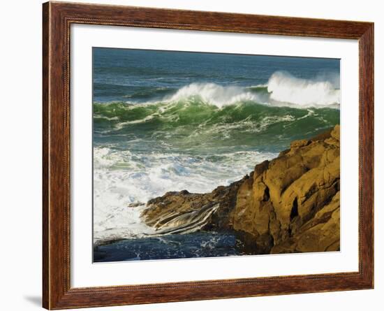 Incoming Tide at Yachats, Yachats, Oregon, USA-Michel Hersen-Framed Photographic Print