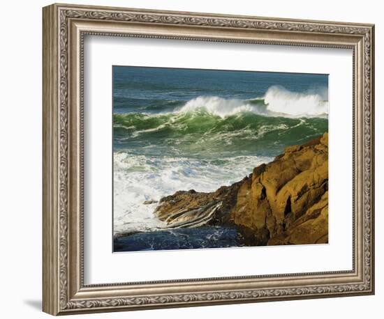 Incoming Tide at Yachats, Yachats, Oregon, USA-Michel Hersen-Framed Photographic Print