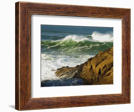 Incoming Tide at Yachats, Yachats, Oregon, USA-Michel Hersen-Framed Photographic Print