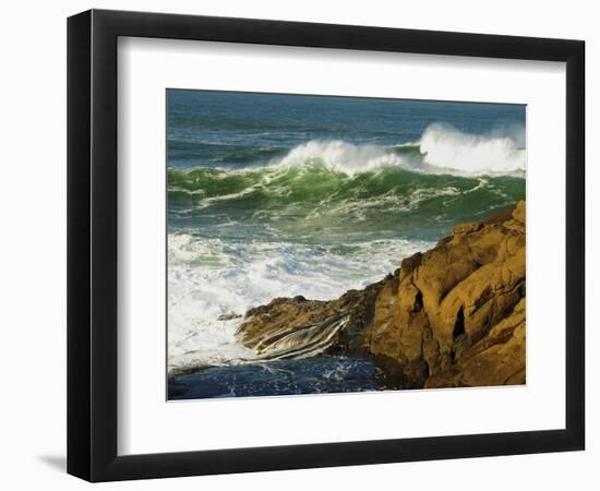 Incoming Tide at Yachats, Yachats, Oregon, USA-Michel Hersen-Framed Photographic Print