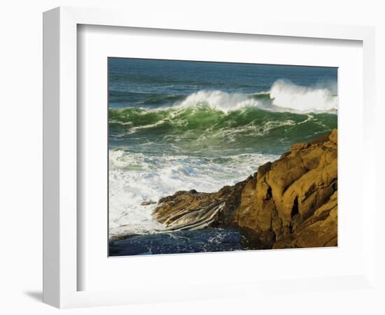 Incoming Tide at Yachats, Yachats, Oregon, USA-Michel Hersen-Framed Photographic Print