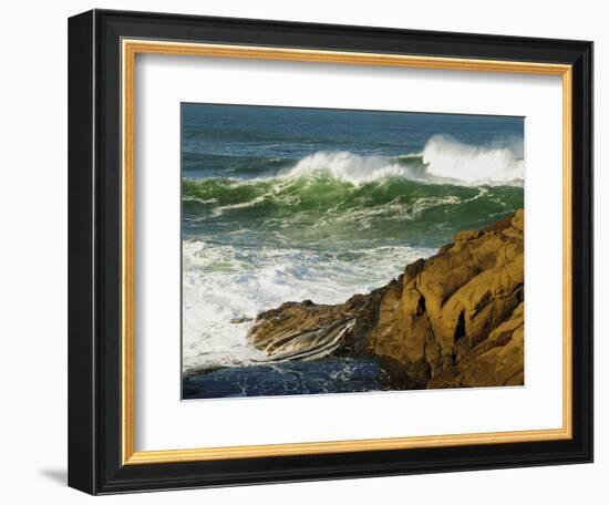 Incoming Tide at Yachats, Yachats, Oregon, USA-Michel Hersen-Framed Photographic Print