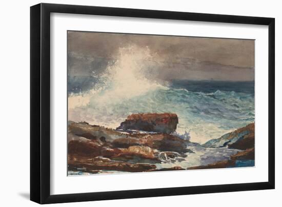 Incoming Tide, Scarboro, Maine, by Winslow Homer, 1883, American painting,-Winslow Homer-Framed Art Print