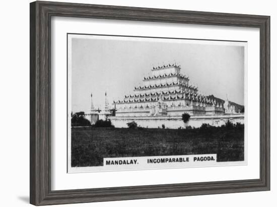 Incomparable Pagoda, Mandalay, Burma, C1925-null-Framed Giclee Print