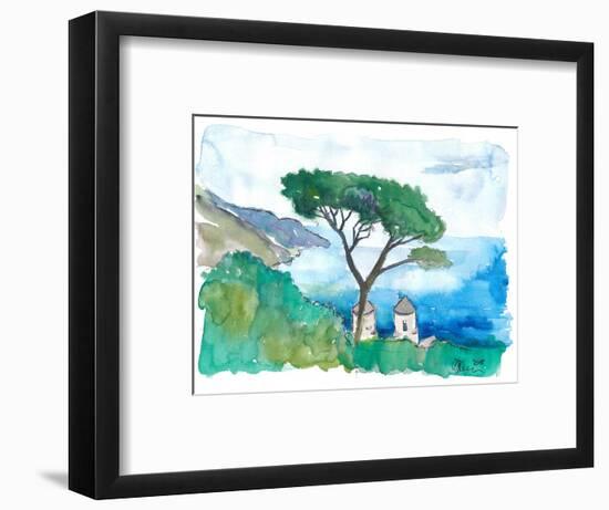 Incredible Amalfi Coast View Ravello Villa Rufolo-M. Bleichner-Framed Art Print