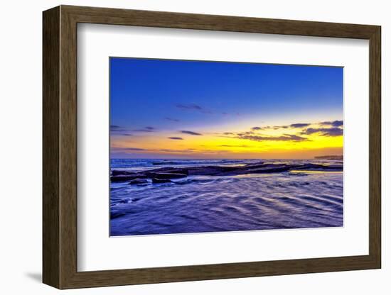 incredible colors of the sunset ritual on Pererenan Beach Bali, Indonesia-Greg Johnston-Framed Photographic Print