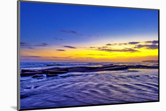 incredible colors of the sunset ritual on Pererenan Beach Bali, Indonesia-Greg Johnston-Mounted Photographic Print