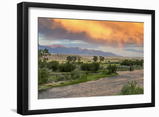 Incredible Stormy Light on the Madison River at Sunset Near Ennis, Montana, USA-Chuck Haney-Framed Photographic Print